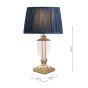 Laura Ashley Carson Small Table Lamp Antique Brass & Crystal Base Only