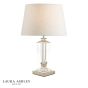 Laura Ashley Carson Small Table Lamp Polished Nickel and Crystal Base Only