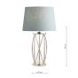 Laura Ashley Beckworth Large Table Lamp Polished Nickel and Glass Base Only