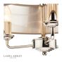 Laura Ashley Sorrento 3 Light Shadelier Polished Nickel and Grey With Shade