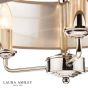 Laura Ashley Sorrento 3 Light Shadelier Polished Nickel and Grey With Shade