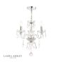 Laura Ashley Harriet 3 Light Chandelier Ribbed Glass and Polished Chrome