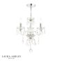 Laura Ashley Harriet 3 Light Chandelier Ribbed Glass and Polished Chrome