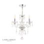 Laura Ashley Harriet 3 Light Chandelier Ribbed Glass and Polished Chrome