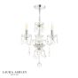 Laura Ashley Harriet 3 Light Chandelier Ribbed Glass and Polished Chrome