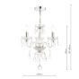 Laura Ashley Harriet 3 Light Chandelier Ribbed Glass and Polished Chrome