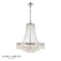 Laura Ashley Enid 5 Light Chandelier Faceted Glass and Polished Nickel