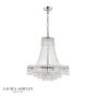 Laura Ashley Enid 5 Light Chandelier Faceted Glass and Polished Nickel