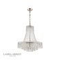 Laura Ashley Enid 5 Light Chandelier Faceted Glass and Polished Nickel