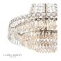 Laura Ashley Enid 5 Light Chandelier Faceted Glass and Polished Nickel