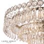 Laura Ashley Enid 5 Light Chandelier Faceted Glass and Polished Nickel