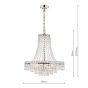 Laura Ashley Enid 5 Light Chandelier Faceted Glass and Polished Nickel