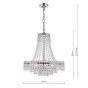 Laura Ashley Enid 5 Light Chandelier Faceted Glass and Polished Nickel