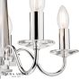 Laura Ashley Blake 5 Light Armed Pendant Crystal and Polished Chrome