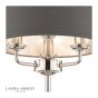 Laura Ashley Sorrento 3 Light Table Lamp Polished Nickel With Charcoal Shade