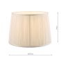 Laura Ashley Hemsley Pleated Silk Empire Drum Shade Cream 20cm/8 inch