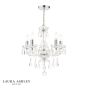 Laura Ashley Harriet 5 Light Chandelier Ribbed Glass and Polished Chrome