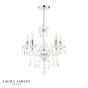 Laura Ashley Harriet 5 Light Chandelier Ribbed Glass and Polished Chrome