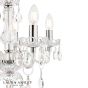 Laura Ashley Harriet 5 Light Chandelier Ribbed Glass and Polished Chrome