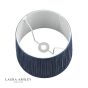 Laura Ashley Hemsley Pleated Silk Empire Drum Shade Midnight Blue 30cm/12 inch