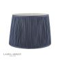 Laura Ashley Hemsley Pleated Silk Empire Drum Shade Midnight Blue 20cm/8 inch