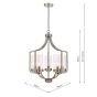 Laura Ashley Joseph 5lt Chandelier Antique Brass Glass