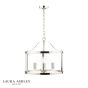 Laura Ashley Harrington 3 Light Pendant Polished Nickel and Glass