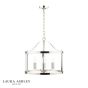Laura Ashley Harrington 3 Light Pendant Polished Nickel and Glass