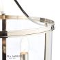 Laura Ashley Harrington 3 Light Pendant Polished Nickel and Glass