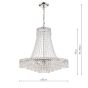 Laura Ashley Enid Grande 5lt Chandelier Polished Nickel & Glass