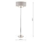 Laura Ashley Sorrento 3 Light Floor Lamp Polished Nickel With Silver Shade