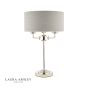 Laura Ashley Sorrento 3 Light Table Lamp Polished Nickel With Silver Shade