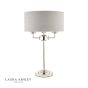 Laura Ashley Sorrento 3 Light Table Lamp Polished Nickel With Silver Shade