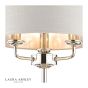Laura Ashley Sorrento 3 Light Table Lamp Polished Nickel With Silver Shade