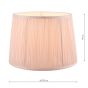 Laura Ashley Hemsley Pleated Silk Empire Drum Shade Pink 20cm/8 inch