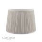 Laura Ashley Hemsley Pleated Silk Empire Drum Shade Silver 25cm/10 inch