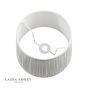 Laura Ashley Hemsley Pleated Silk Empire Drum Shade Silver 20cm/8 inch