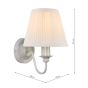 Laura Ashley Ellis Wall Light Grey With Shade