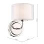 Laura Ashley Southwell Wall Light Polished Nickel & Glass Shade