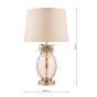 Laura Ashley Small Pineapple Table Lamp Champagne Cut Glass With Shade