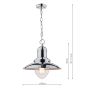 Laura Ashley Corbridge Pendant Polished Chrome