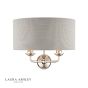 Laura Ashley Sorrento 2 Light Wall Light Polished Nickel With Silver Shade