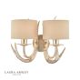 Laura Ashley Mulroy Antler 2lt Wall Light Champagne With Shades