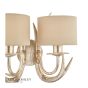 Laura Ashley Mulroy Antler 2lt Wall Light Champagne With Shades