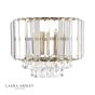 Laura Ashley Vienna Wall Light Antique Brass Crystal