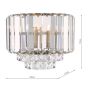 Laura Ashley Vienna Wall Light Antique Brass Crystal