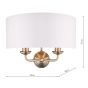 Laura Ashley Sorrento 2 Light Wall Light Antique Brass With Ivory Shade