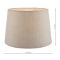 Laura Ashley Bacall Linen Empire Drum Shade Silver 25cm/10 inch
