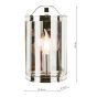 Laura Ashley Harrington Wall Light Polished Nickel Glass