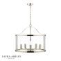 Laura Ashley Harrington 5 Light Pendant Polished Nickel and Glass